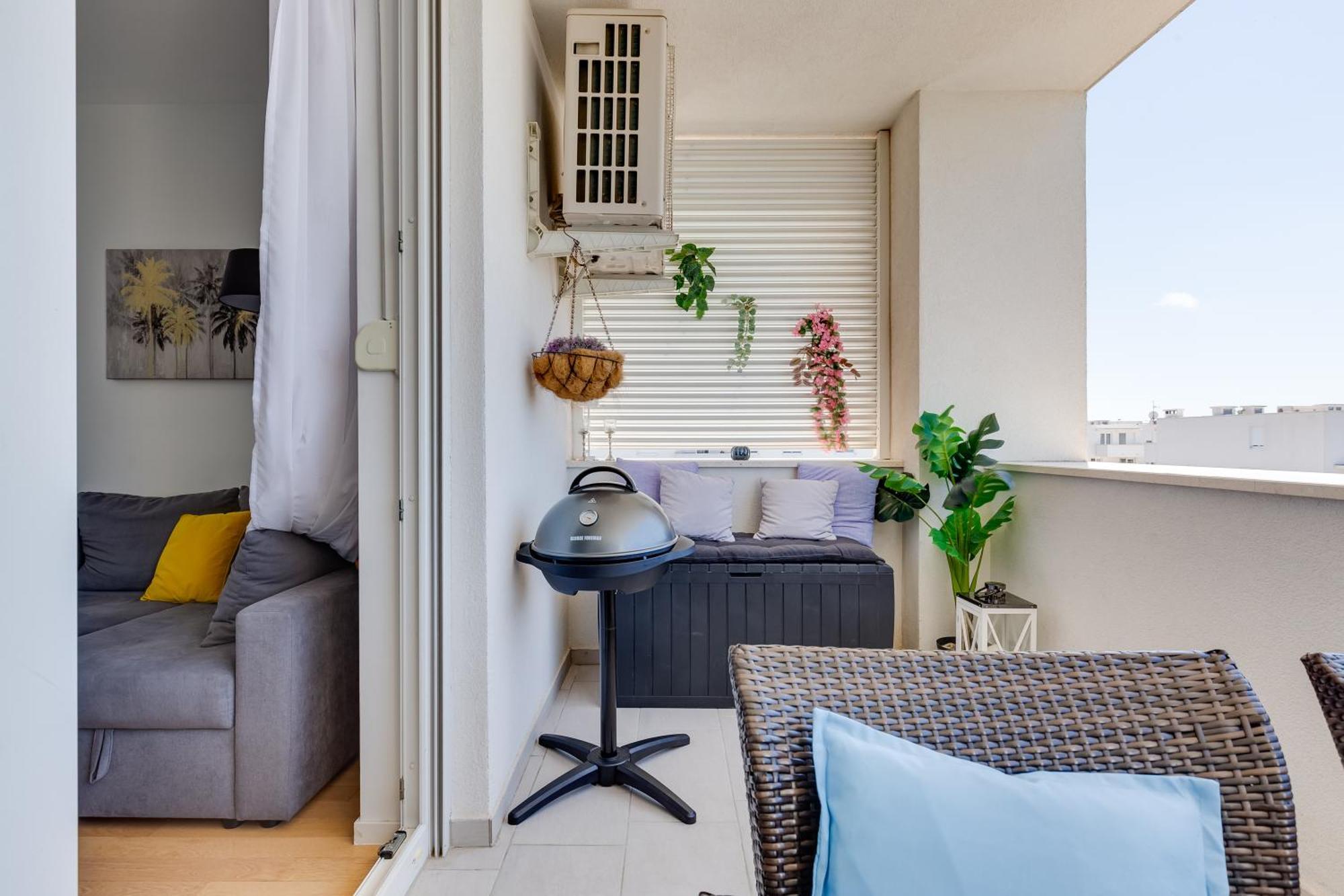 Stella Maris 2bdr, Balcony, Sea View, Garage, Bbq Appartement Zadar